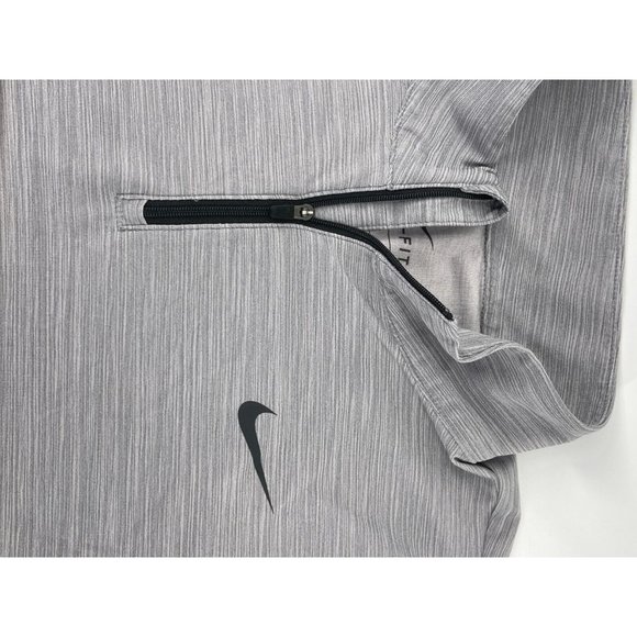 Nike Dri-Fit Men's Gray 1/4 Zip Jacket Pullover Golf Sweatshirt Size S - Picture 10 of 10